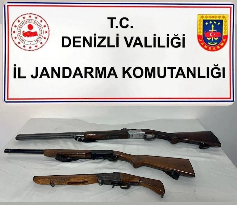 Denizli’de çok sayıda silahla yakalanan 6 şüpheli gözaltına alındı
