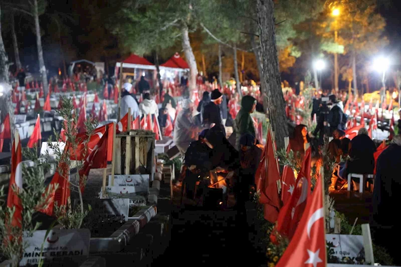 Kahramanmaraş’ta deprem şehitleri mezarlığına akın: Depremin şehitleri dualarla yad edildi
