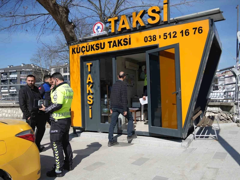 Taksi duraklarına zabıta ve emniyetten ortak denetim
