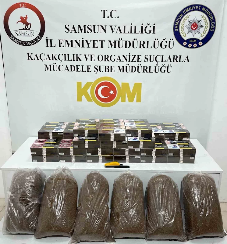 Samsun’da kaçak tütün ve makaron operasyonu
