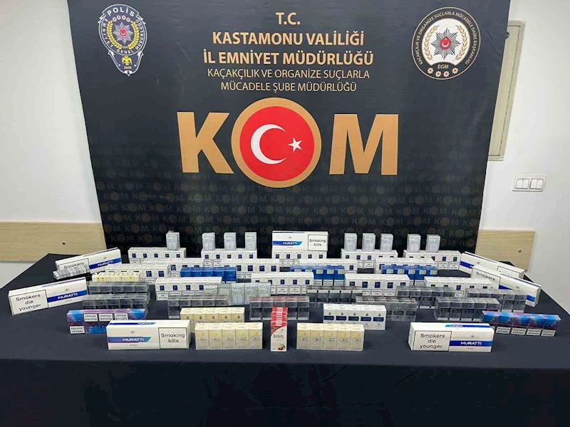 Kastamonu’da gümrük kaçağı 448 paket sigara ele geçirildi
