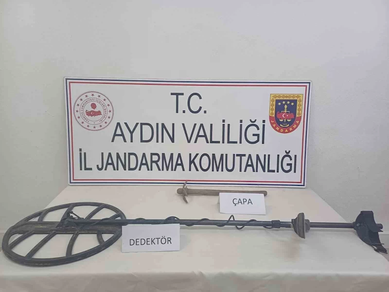 Sultanhisar’da kaçak kazıya jandarma baskını
