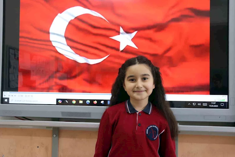 Ela’nın İstiklal Marşı sevgisi Türkiye birinciliği getirdi
