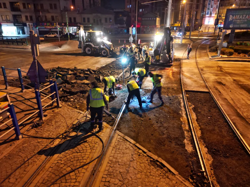 Kayseri raylı sisteminde gece mesaisi