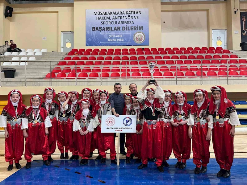 Gazimihal Ortaokulu Halk Oyunları Ekibi, il birincisi oldu
