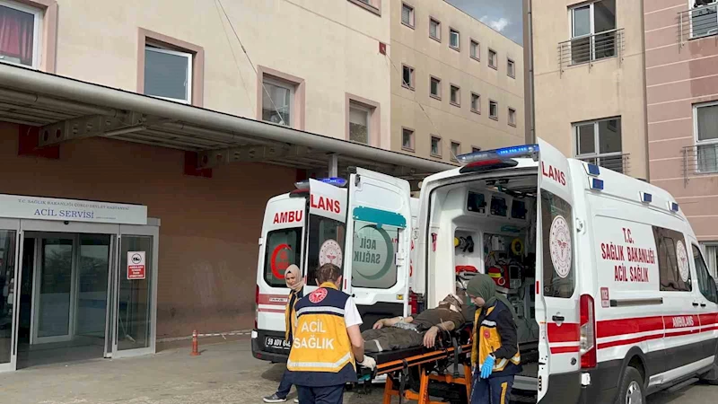 Tekirdağ’da iş kazası: Fırlayan körük tası başından yaraladı
