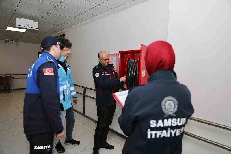 Samsun’daki otel ve konaklama yerleri yangın denetimi
