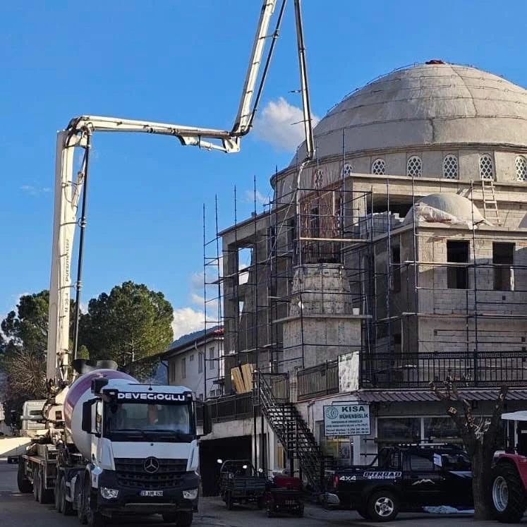 Beyağaç Çarşı Cami inşaatında sona yaklaşılıyor
