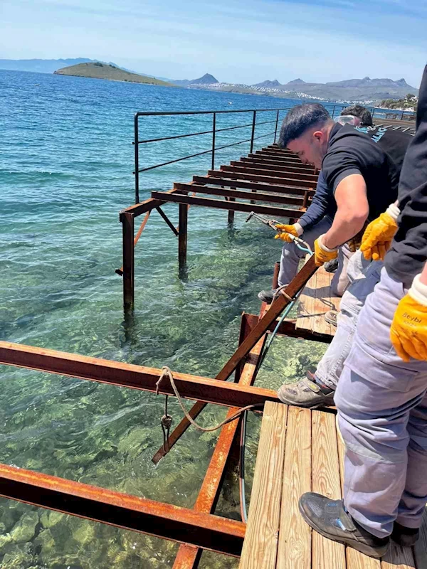 Bodrum’da kaçak iskelelerle mücadele devam ediyor
