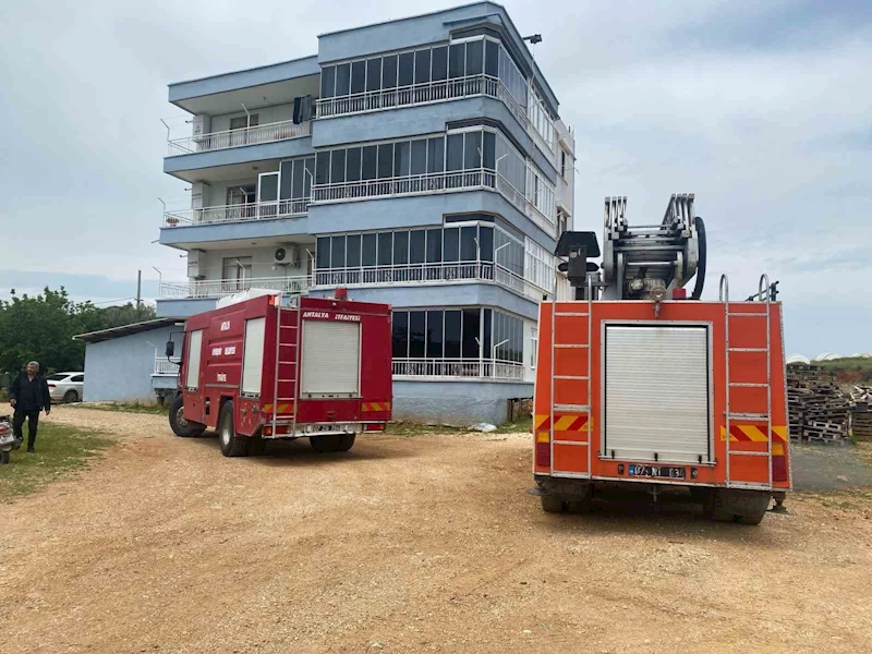 Serik’te apartman dairesinde çıkan yangın korkuttu

