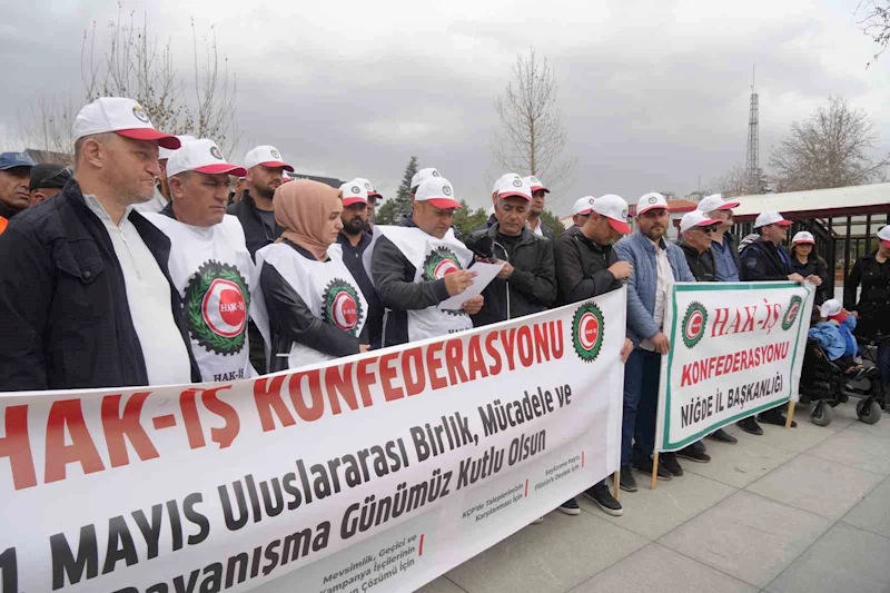 HAK-İŞ Niğde’de 1 Mayıs’ı kutladı: 