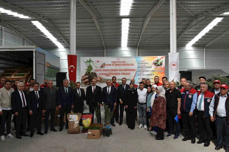 Aydın’da TAKE Projeleri kapsamında çiftçilere fide ve tohum dağıtıldı
