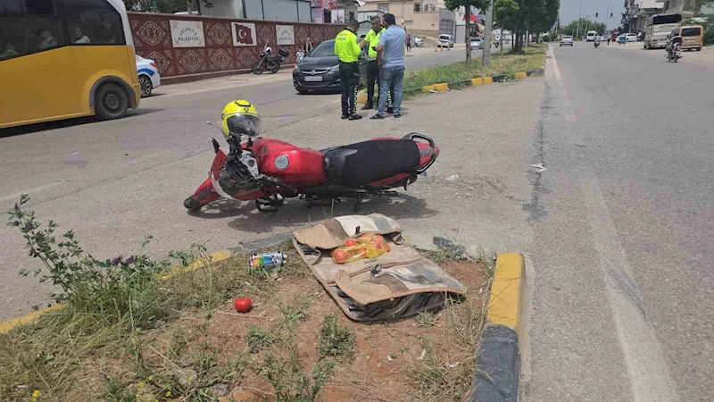 Gaziantep’te otomobil ile çarpışan motosikletin sürücüsü yaralandı
