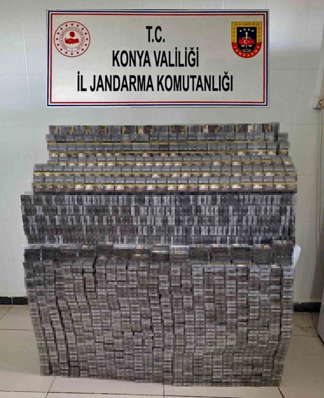 Konya’da jandarmadan kaçak sigara operasyonu
