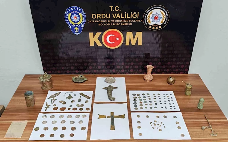 Ordu’da 133 adet tarihi obje ele geçirildi
