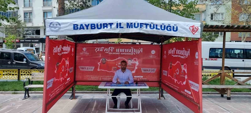 Bayburt’ta kurban bağış standı kuruldu
