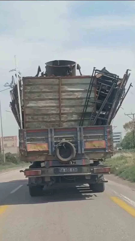 Kazaya davetiye çıkararak yük taşıyan sürücüye ceza yağdı
