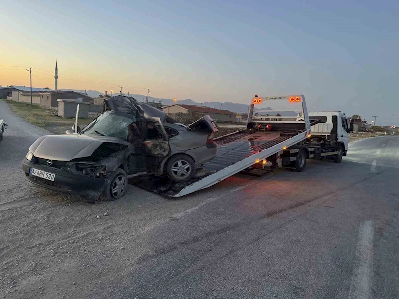 Konya’da ölümle sonuçlanan trafik kazası kamerada
