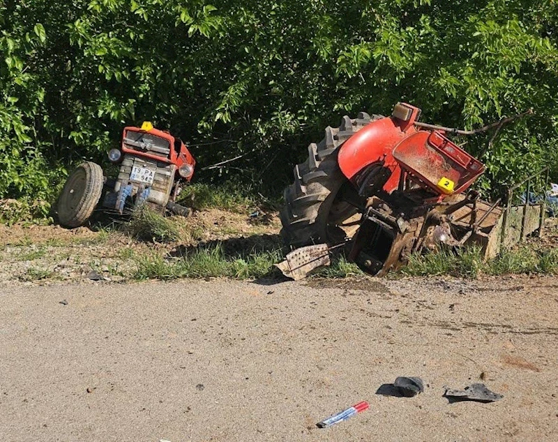 Traktör ikiye ayrıldı, sürücüsü hayatını kaybetti
