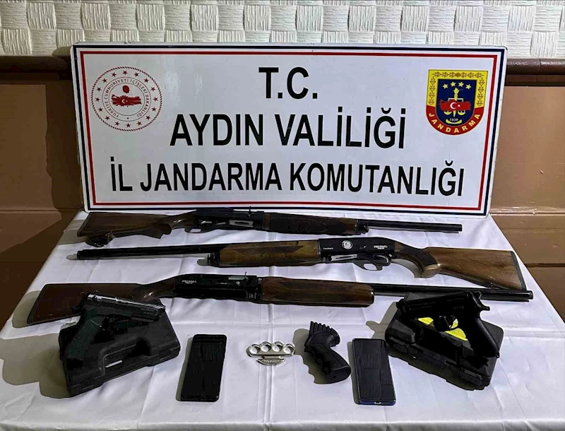 Söke’deki operasyonda tabanca ve tüfek ele geçirildi

