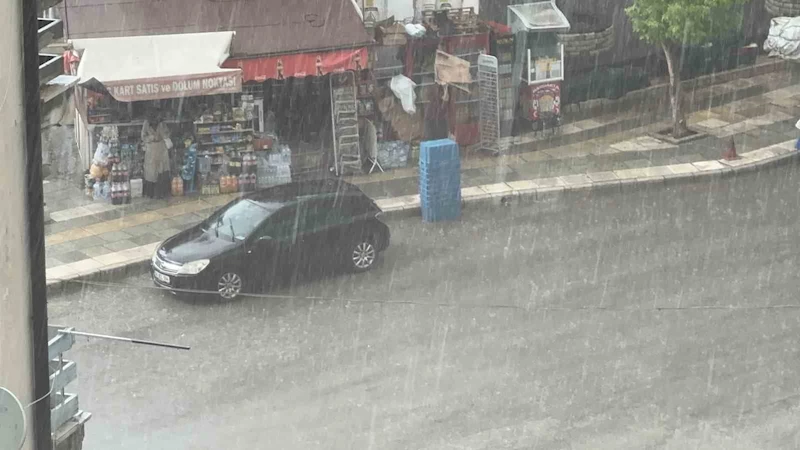 Elazığ’da dolu ve sağanak etkili oldu
