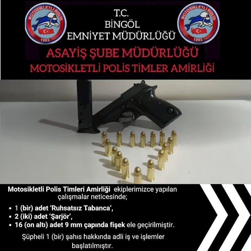 Bingöl’de ruhsatsız silah ele geçirildi
