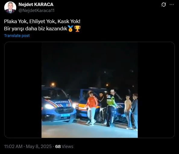 İl Jandarma Komutanı böyle paylaştı: 