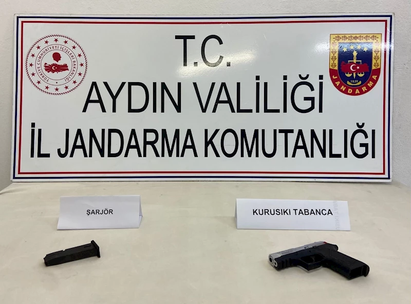 Sultanhisar’da kurusıkı tabanca ele geçirildi
