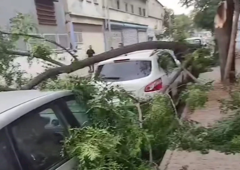 Gaziantep’te şiddetli fırtına: Ağaçlar devrildi, araçlar zarar gördü, toz bulutu etrafı kapladı
