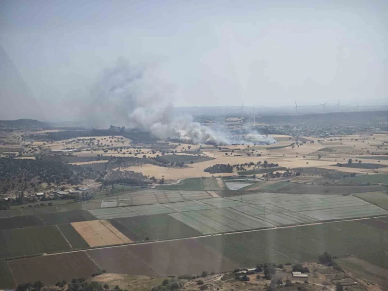 Çanakkale’de tarım arazisinde başlayan yangın kontrol altına alındı
