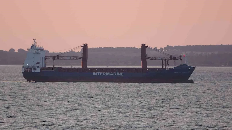 Çanakkale Boğazı’ndan geçen yük gemisinde yangın çıktı
