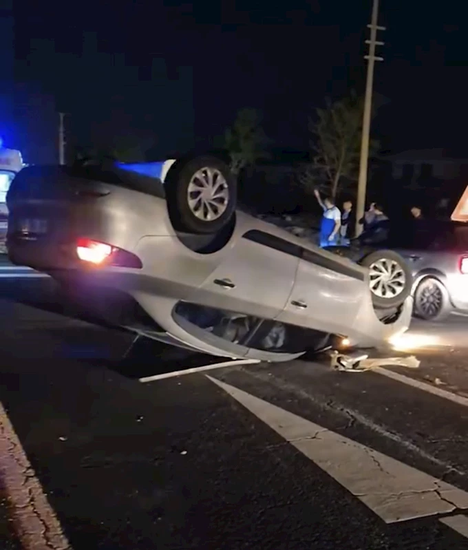 Elazığ’da otomobil ters döndü: 1 yaralı
