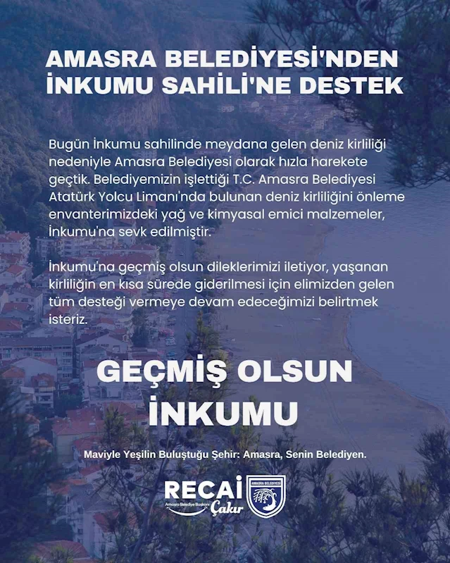 Amasra’dan İnkumu’na malzeme desteği
