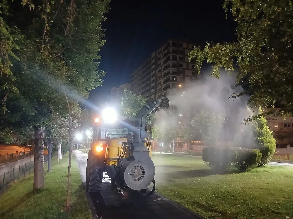 Talas’ta yaz boyunca haşereyle mücadele devam ediyor