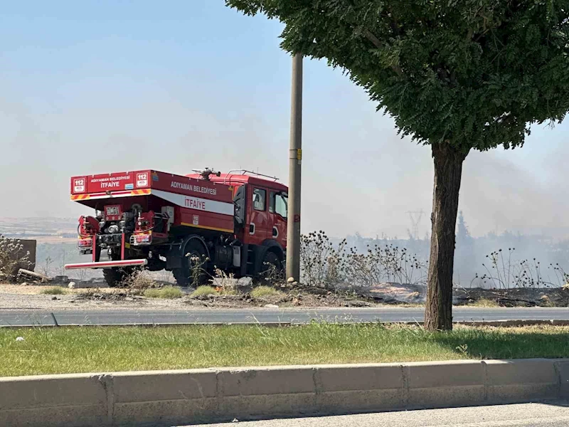 Anız yangını bahçeye sıçradı
