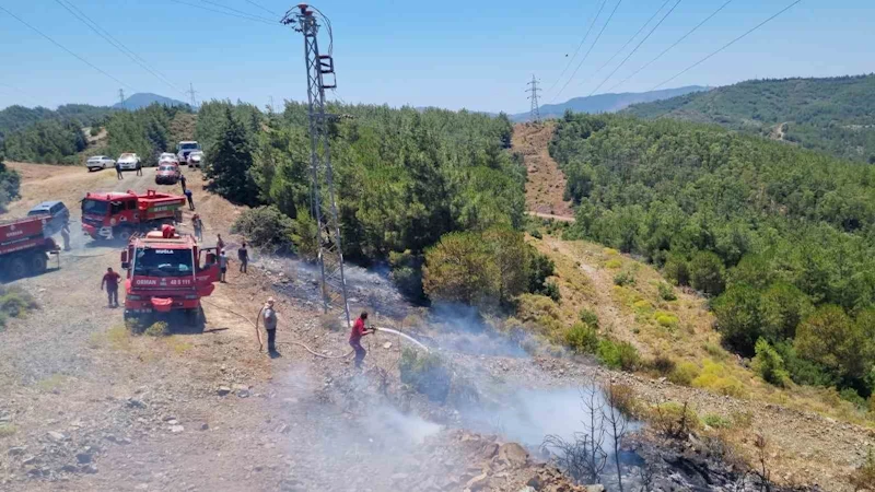 Marmaris’teki orman yangını büyümeden söndürüldü
