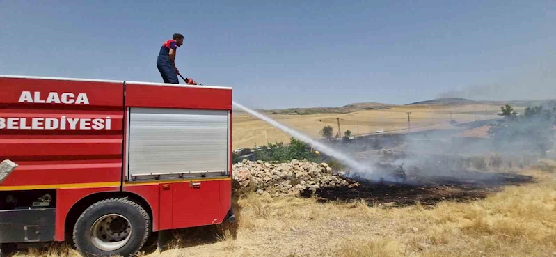 Alaca itfaiyesinden tarla yangınları için uyarı
