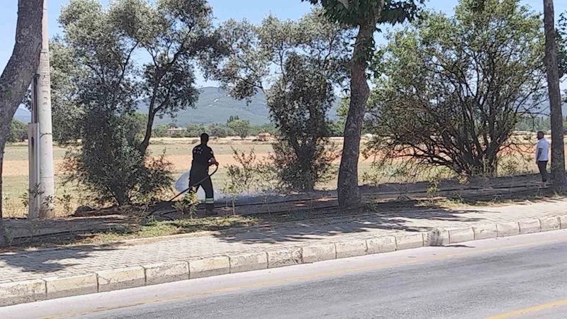Menteşe’de yangın büyümeden söndürüldü

