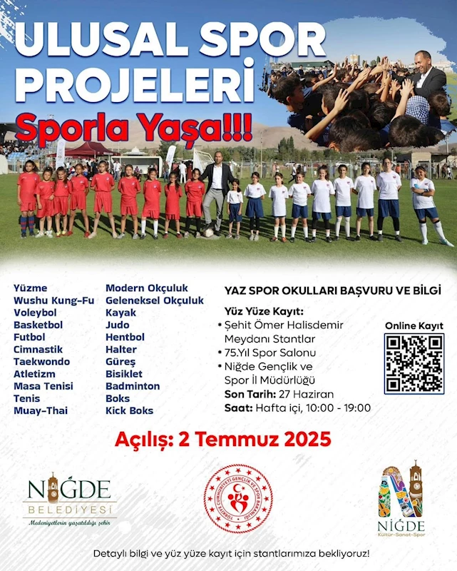 Niğde’de gençler spora doyacak
