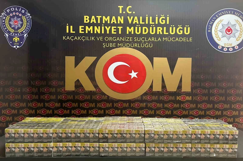 Batman’da bir otomobilde bin 300 paket kaçak sigara ele geçirildi
