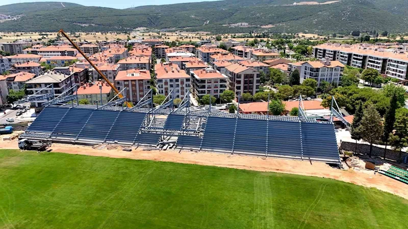Muğla Atatürk Stadyumu’nda yeni tribün inşaatı hızla sürüyor
