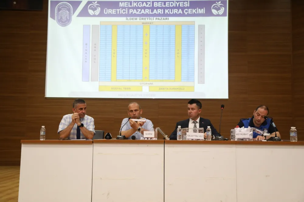 Melikgazi Köy Pazarı’nda yerler kura ile belirlendi