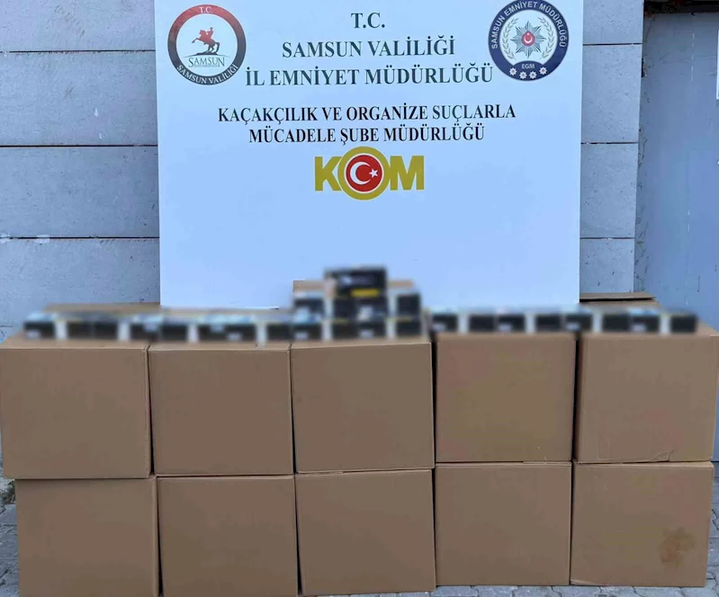 Samsun’da 200 bin adet kaçak makaron ele geçirildi
