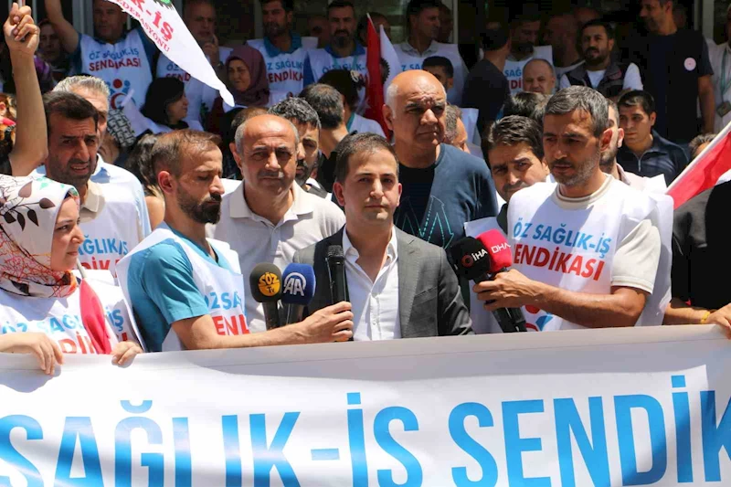 HAK-İŞ ve Öz Sağlık İş Başkanı Aküzüm. 