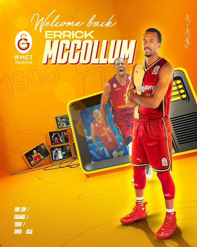 Errick McCollum yeniden Galatasaray’da

