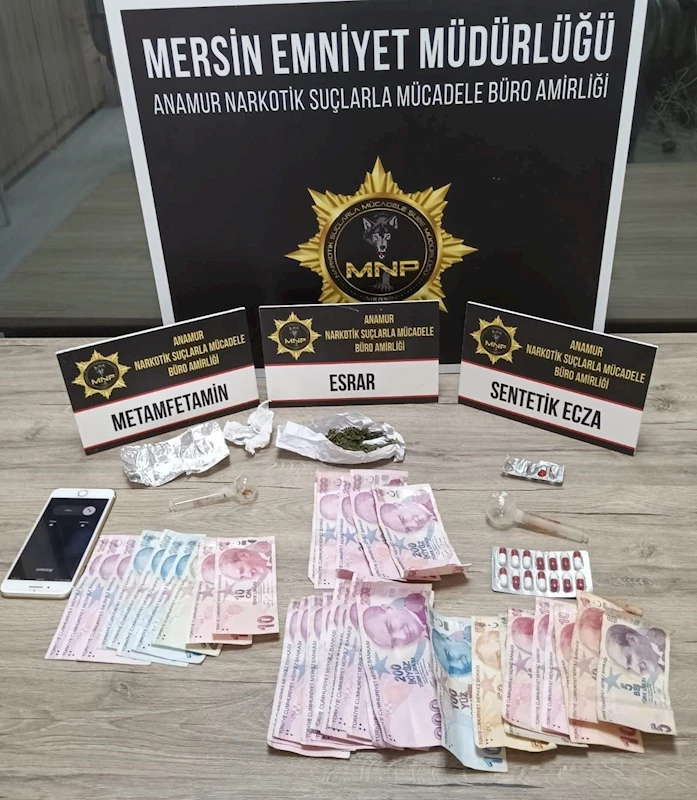 Mersin Anamur’da uyuşturucu ile mücadele 3 şüpheli yakalandı
