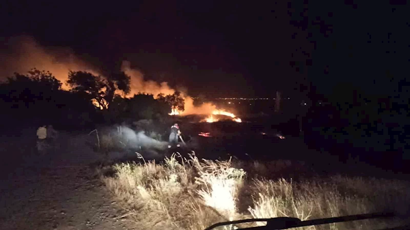 Burdur’da gece çıkan yangında 30 dönüm alan yandı
