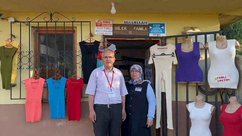 Karı-koca 28 yıldır fanila üreterek geçimini sağlıyor
