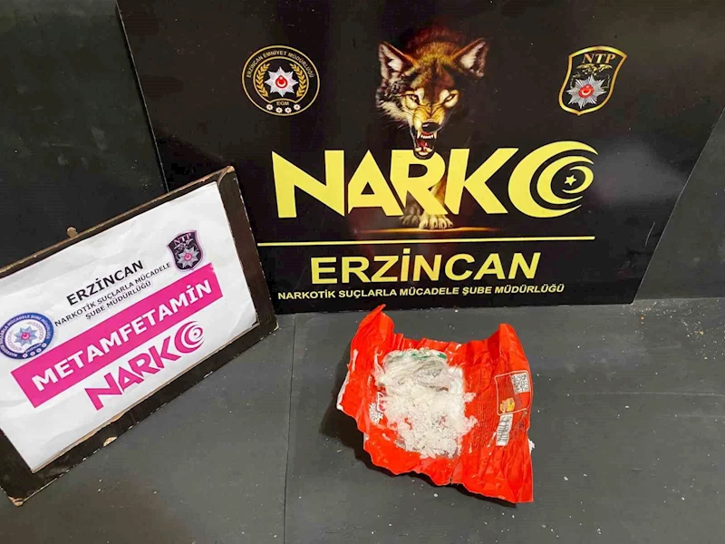Erzincan’da bir miktar metamfetamin ele geçirildi
