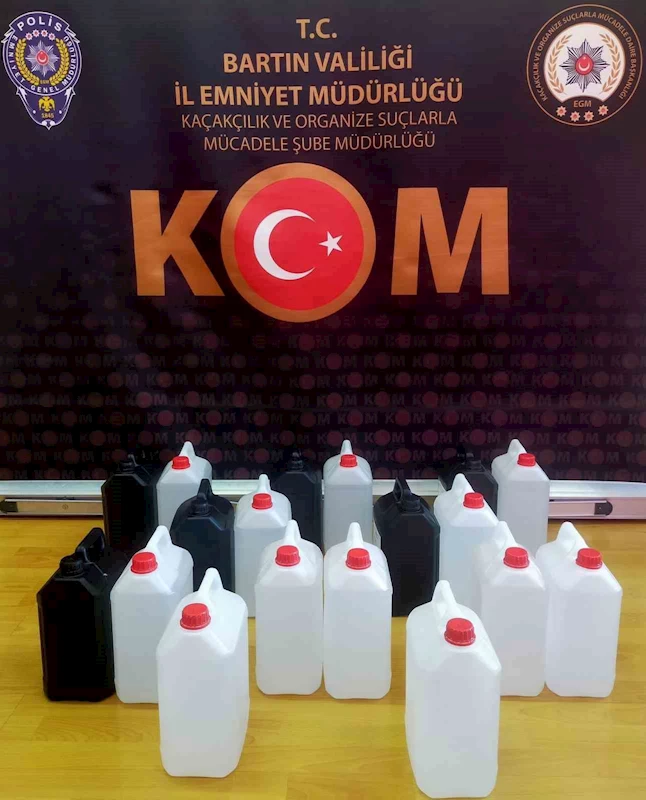 Bartın’da 90 litre sahte alkol yakalandı
